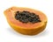 Papaya white background