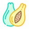 papayas fruit color icon vector illustration