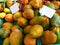 Papayas fruits in the market of Funchal in the island of Madeira in Portugal.