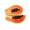 Papayas on the white