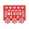 Papel Picado, Mexican paper decorations for party. Cut out compositions for paper garland.