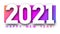 Paper 2021 sign over violet gradient line