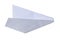 Paper airplane from the exercise book sheet isolated