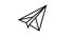 paper airplane line icon animation