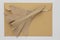 Paper airplane mockup. Selective focus. Against the background of a classic mail envelope