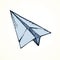 Paper airplane. Vector drawing