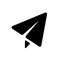 The paper airplane vector icon represents the release