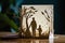 Paper Art Depiction of a Father\\\'s Love - Generative AI