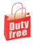 Paper bag with duty free sign