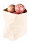 Paper Bag Full of Macintosh Apples on Its Side