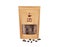 Paper bag, kraft pouch package. Coffee 3d mockup, stand up design, craft zip packet. Realistic zipper sachet front view