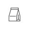 Paper bag package line icon