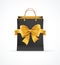 Paper Bag and Ribbon Present Concept. Vector