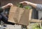 Paper bag for transporting goods