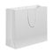 Paper bag. White carry gift template, handle. Box
