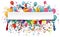 Paper Banner Balloons Confetti