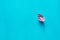 Paper boat on a blue background. Columbus day