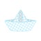 Paper boat isolated. ship made of paper children toy. Vector ill