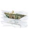 Paper boat made off a 10 dollar bill