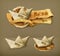 Paper boats icons