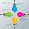 Paper bulb infographic template