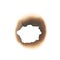 Paper burn mark stain isolated