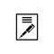 Paper business contract pen signature flat vector icon