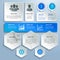 Paper business infographics design elements