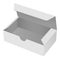 Paper cardboard box template. Open gray empty carton