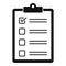 Paper checklist icon, simple style