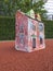 Paper children house made by corrugated fiberboard.Kid toy.