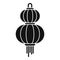 Paper chinese lantern icon, simple style