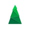 Paper Christmas tree. Papercraft green fir sign of New Year.