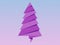 Paper Christmas tree. Rose Quartz and serenity of the background color. Vector