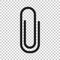 Paper clip attachment vector icon. Paperclip illustration on iso