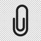 Paper clip attachment vector icon. Paperclip illustration on iso