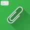 Paper clip attachment vector icon. Paperclip illustration with l