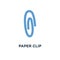 paper clip icon. attach paper tool, office paperclip concept sym