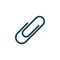 Paper clip icon - attach paper tool, office paperclip symbol