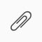 Paper clip icon, clip, paperclip, bulldog clip, stationary