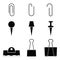 Paper clip icons set