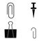 Paper clip icons set