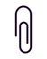 Paper clip metal isolated icon