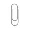 Paper clip object symbol tool equipment vector icon. Accessory work steel attachment office stationary supplies holder