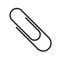 Paper clip office graphic black sign