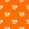 Paper clip pattern vector orange