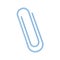 Paper clip sign, attachment icon. Email attached file symbol. Fl