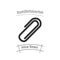 paper clip simple icon. clip isolated icon