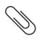 Paper Clip Thin Line Vector Icon