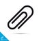 Paper clip UI symbol vector line icon